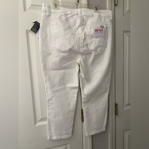 Mid-Rise White Jeans